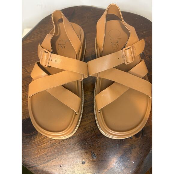 Chaco Leather Sandals, platform, 8 - Picture 1 of 7